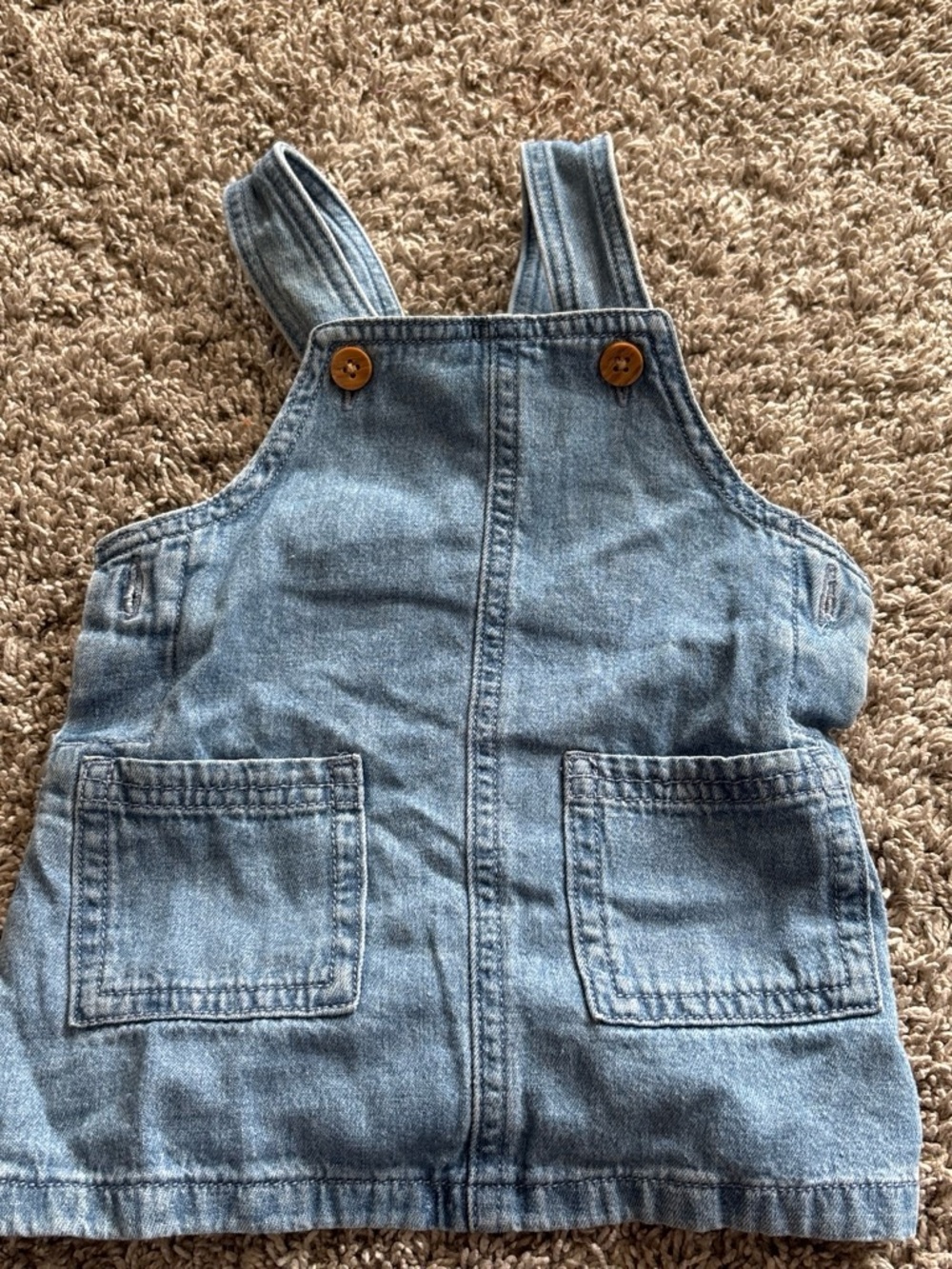 Denim Blue Kids Overall Dress 6 month